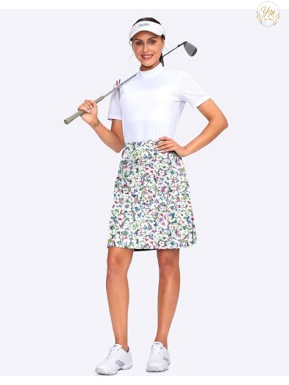 Women's 20" Knee Length Skort UPF50+ Athletic Golf Tennis Skirt 5 Pockets - Picture 5 of 6